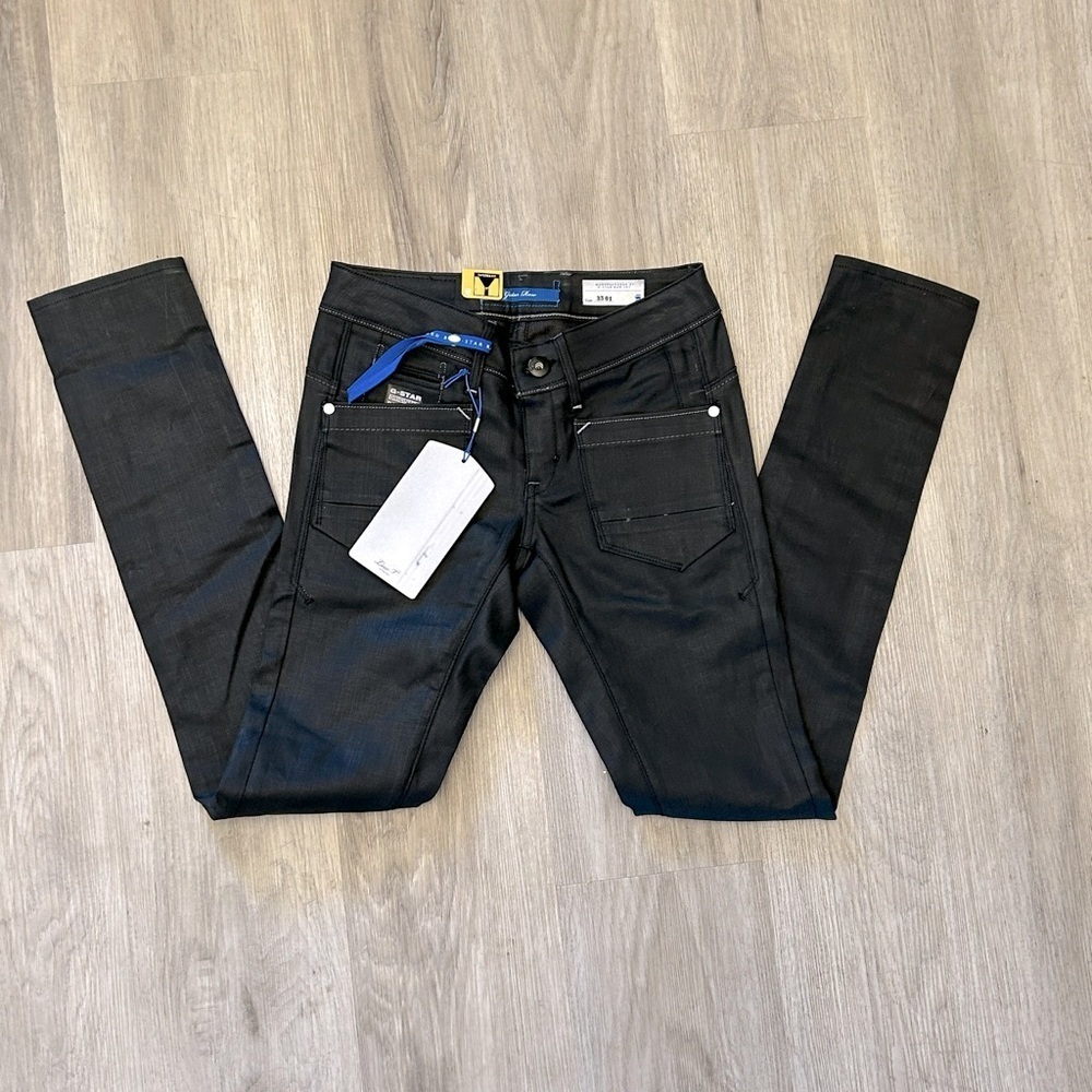 Brand new GSTAR RAW Low T tapered women’s designer moto jeans. W25 L32. Rise-7” - Picture 5 of 16